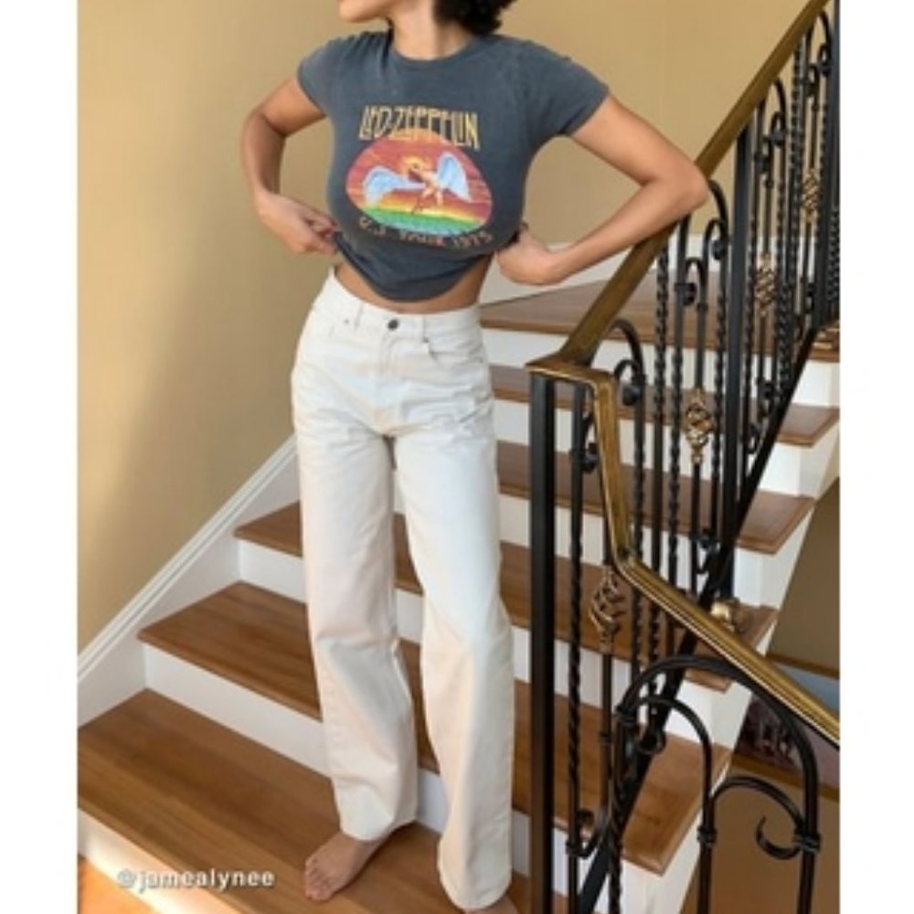 BDG High-Waisted Baggy Jean in Ivory